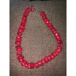 Red beaded necklace